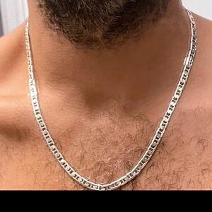 925 Sterling Silver 22" Men's Necklace